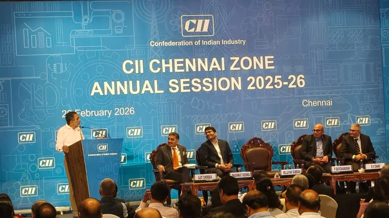 Stage at the CII Chennai Zone Annual Summit 2025.